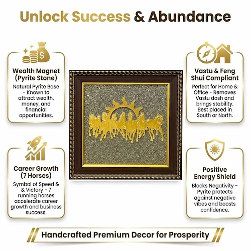 Seven Running Horses Pyrite Frame angle 2