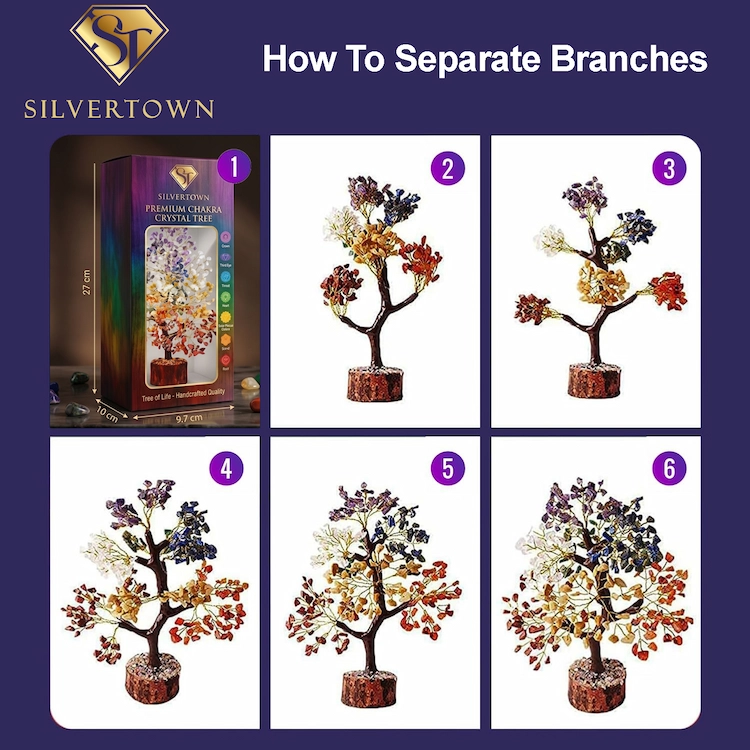 Seven Chakra Crystal Tree with Certificate of Authenticity