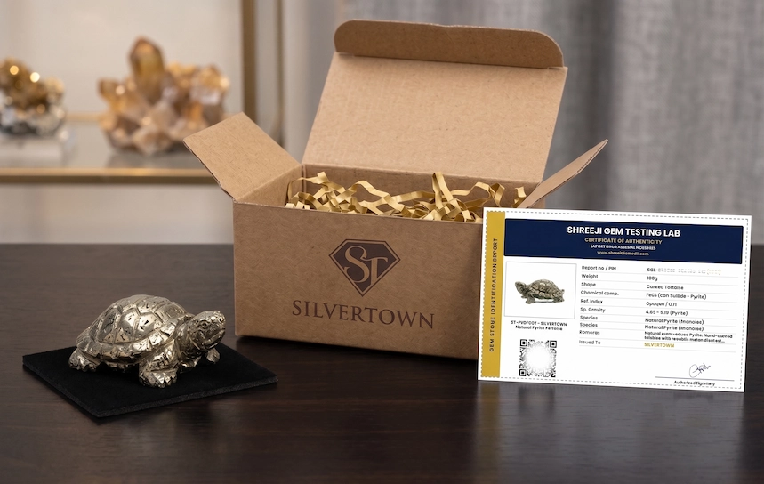 Pyrite Tortoise on office desk