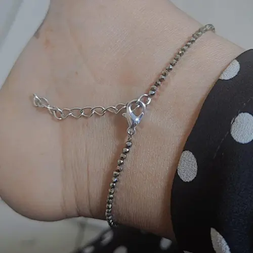 Raw Pyrite Anklet with Certificate of Authenticity